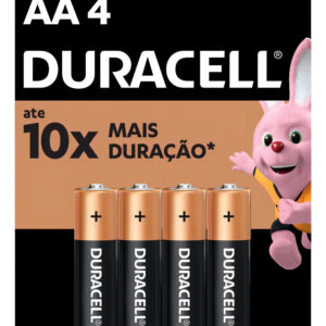 Pilha Alcalina Aa Pequena Duracell Com 4 Unidades