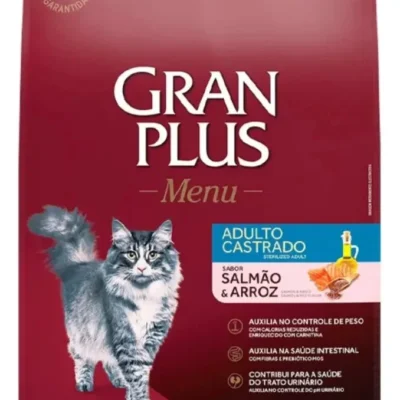 Gran Plus Menu Castrados Para Gato Adulto Sabor Salmão Y Arroz De 10.1 Kg