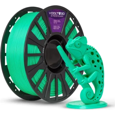 Voolt3D PLA Cor Verde Filamento Efeito Fosco Velvet Premium 1kg