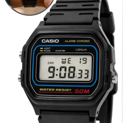 Relógio Casio Masculino Digital Preto de Resina W-59-1VQ
