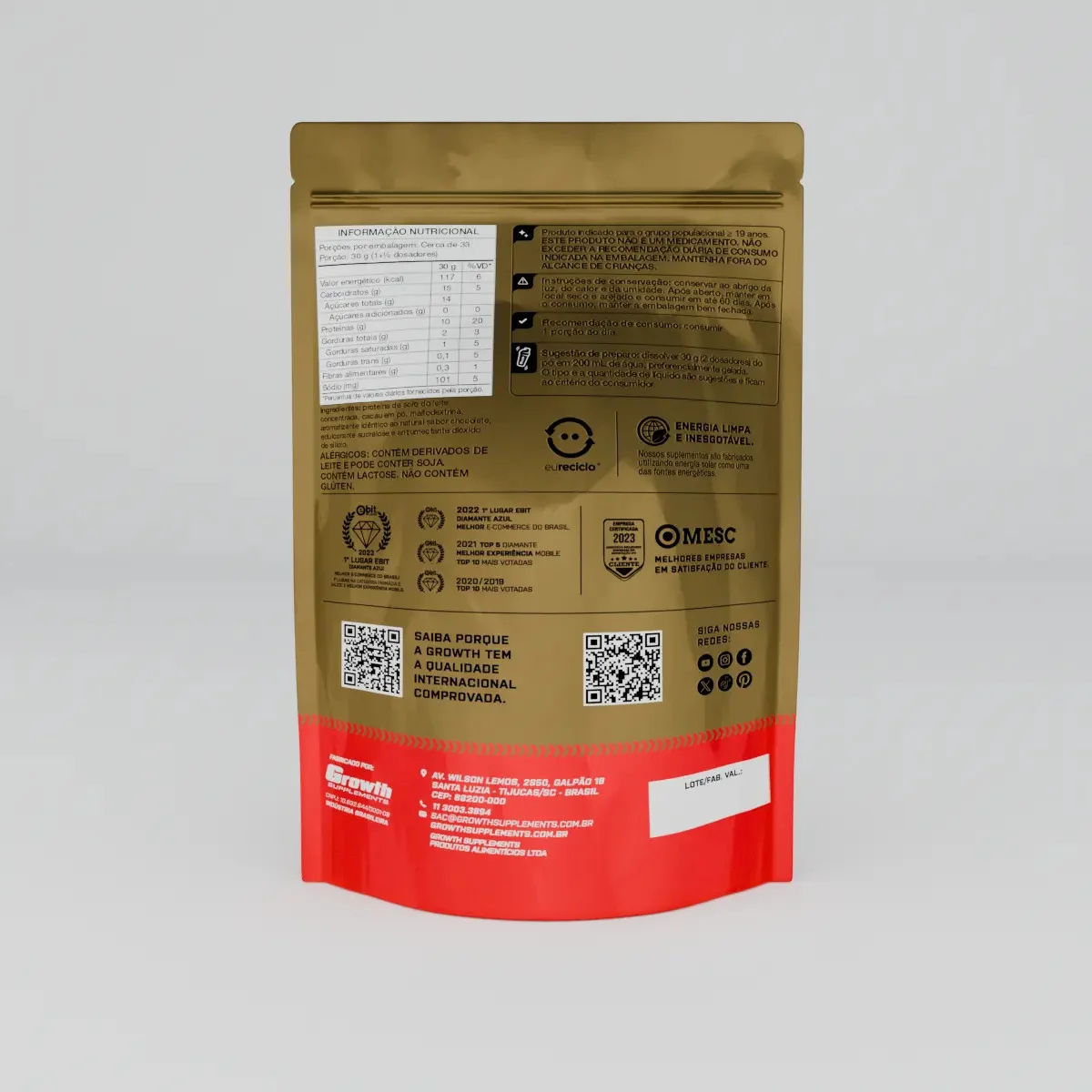 Proteína Growth Supplements Basic Whey em - outro ângulo - foto 4 de 4