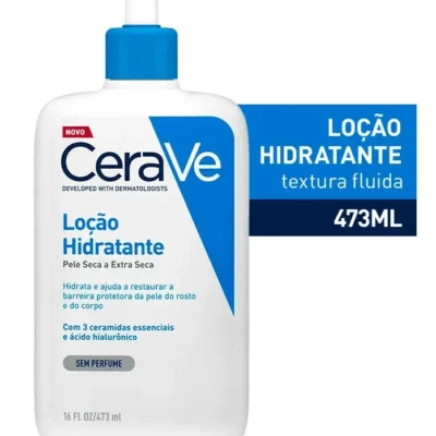 Loção Hidratante Corporal Sem Perfume, com Ceramidas Essenciais e Ácido Hialurônico, Textura Fluida CeraVe 473ml