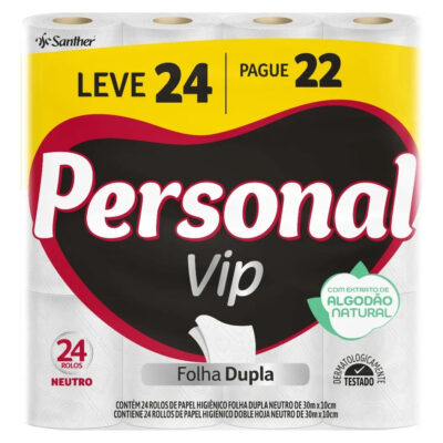 Papel Higiênico Folha Dupla 30m L24p22 Personal