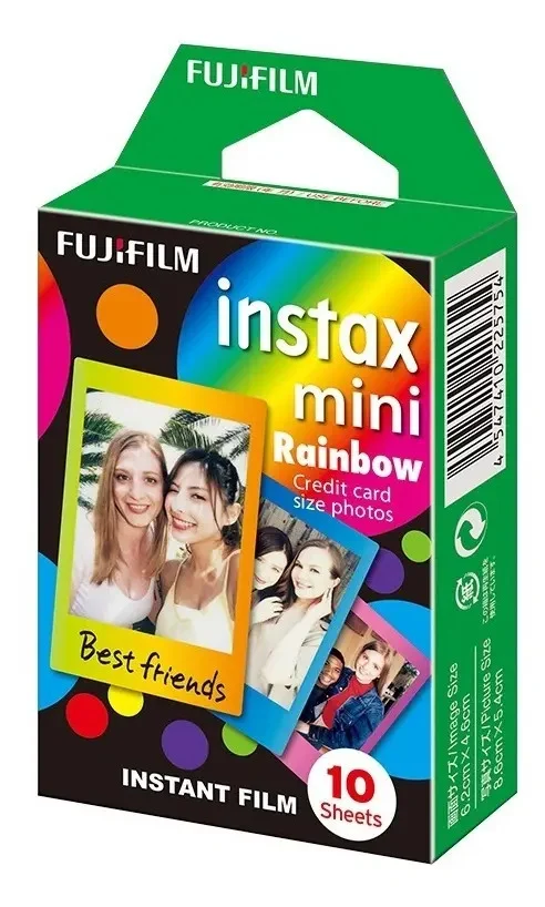 Filme instantâneo Fujifilm Instax Mini Rainbow - Película Instax Mini Multicolor