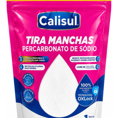 Percarbonato De Sódio 100% Tira Manchas Calisul - Roupas Brancas E Coloridas 1kg