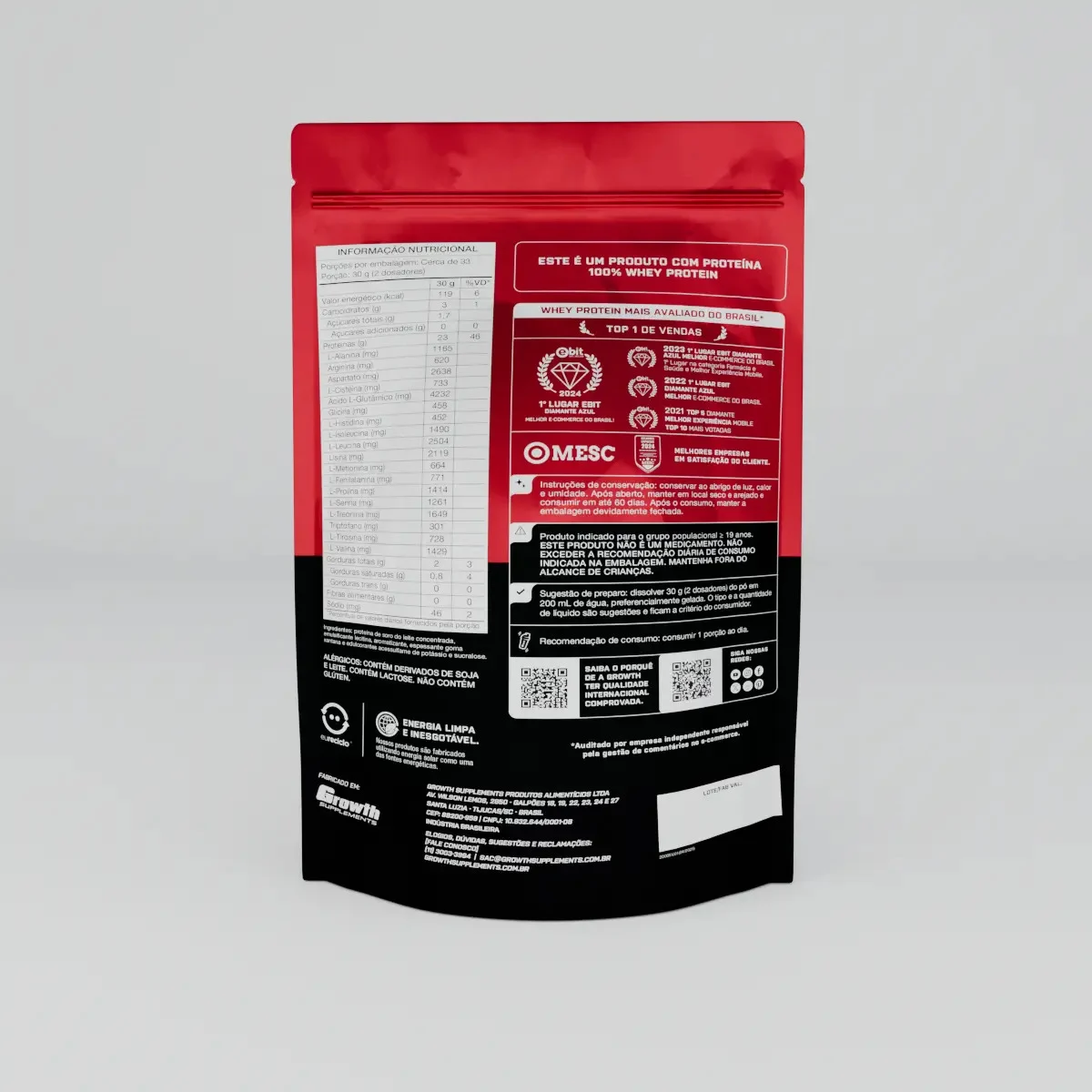 Proteína Growth Supplements Whey concentrado em - outro ângulo - foto 4 de 4
