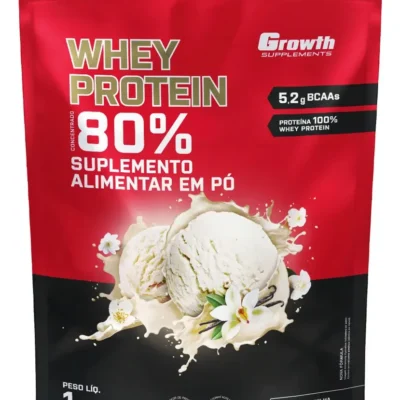 Proteína Growth Supplements Whey concentrado em pó sabor Baunilha x 1kg