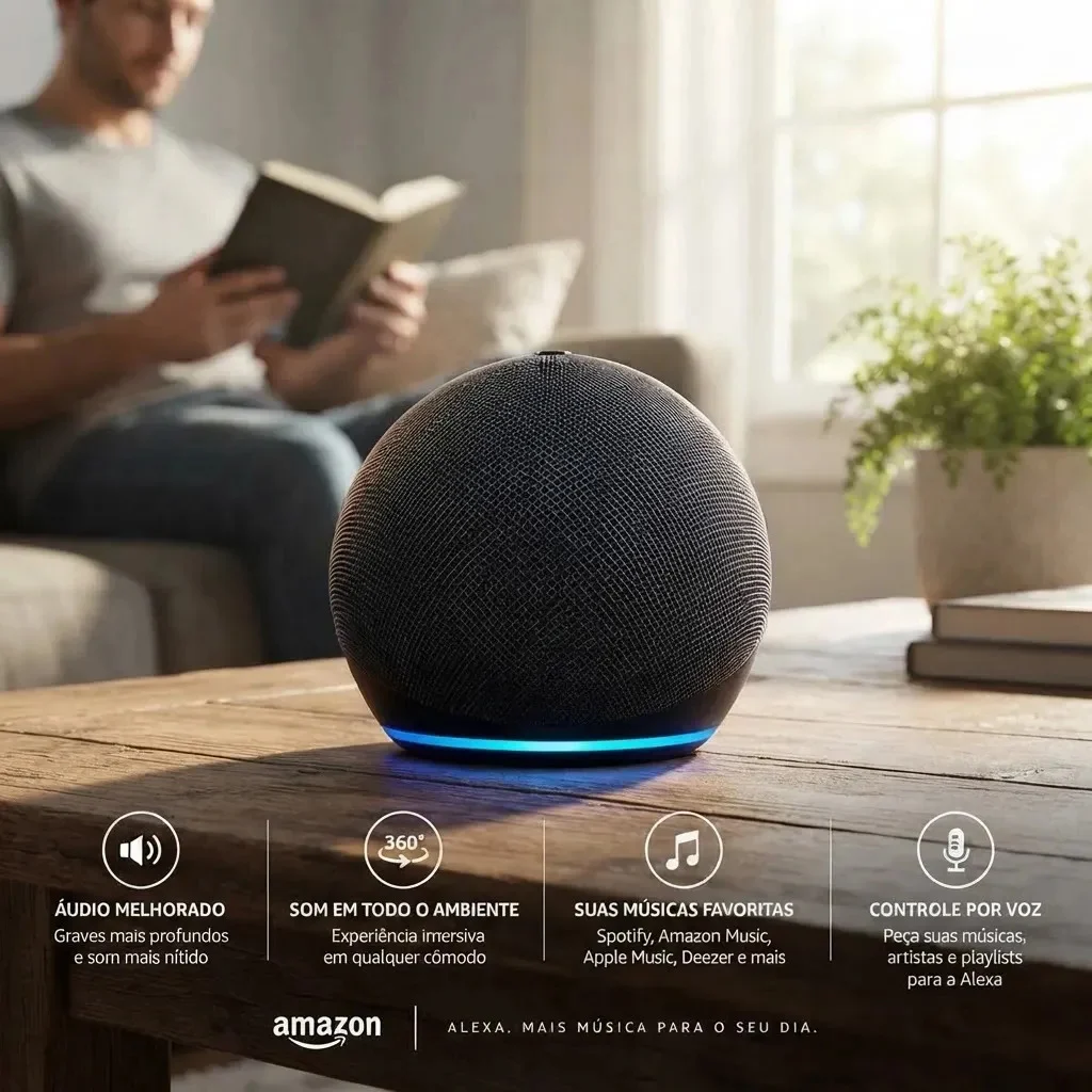 Amazon Echo Dot, Echo Dot 5, - vista lateral - foto 2 de 4