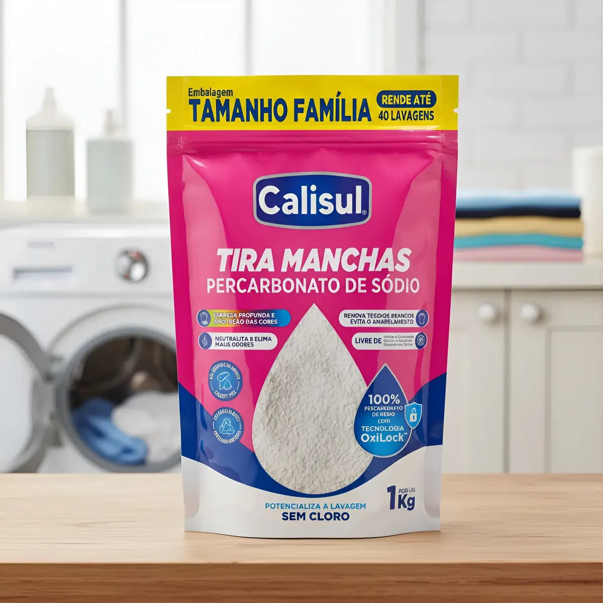 Percarbonato De Sódio 100% Puro Tira Manchas Alvejante - 1kg Calisul Original