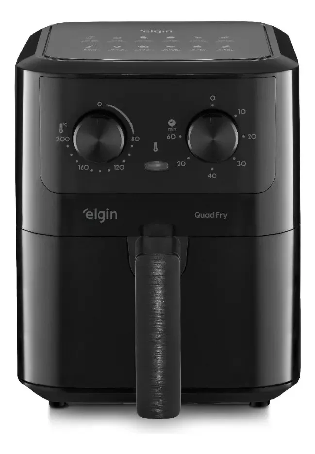 Fritadeira Elétrica Air Fryer Quad Fry Elgin 4,2 L, 1400w - Preto