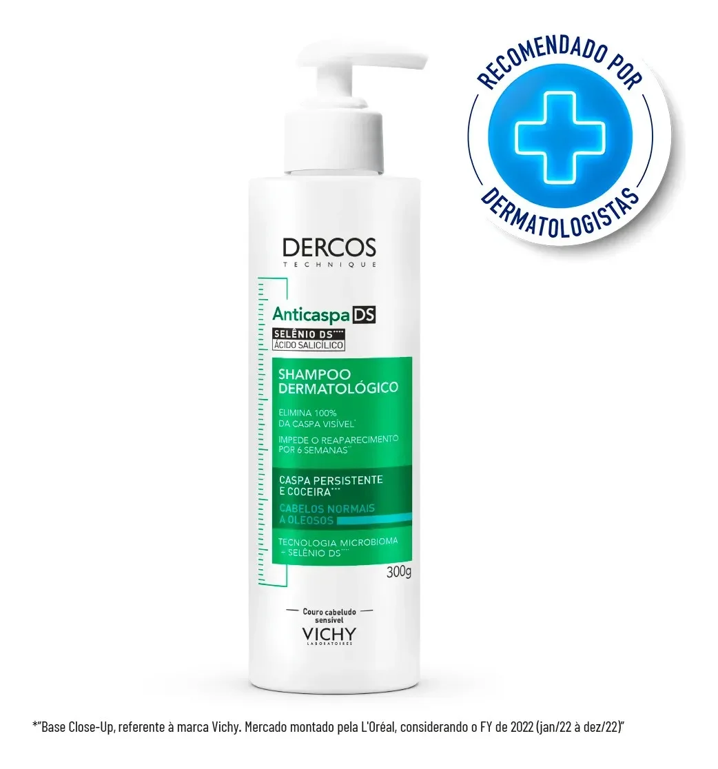 Shampoo Anticaspa Cabelos Normais a Oleosos, Vichy - vista lateral - foto 2 de 4