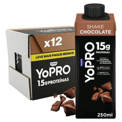 YoPRO Bebida Láctea UHT Chocolate 15g de proteínas 250ml - 12 unidades