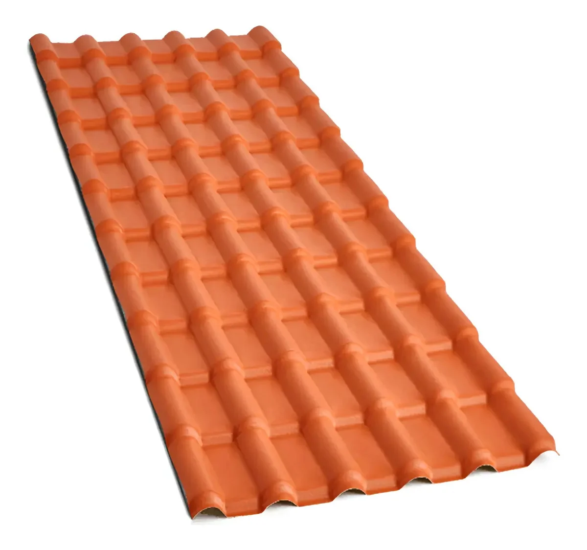 Telha Pvc Plan Precon 2.42x0.88m Terracota - vista lateral - foto 2 de 6