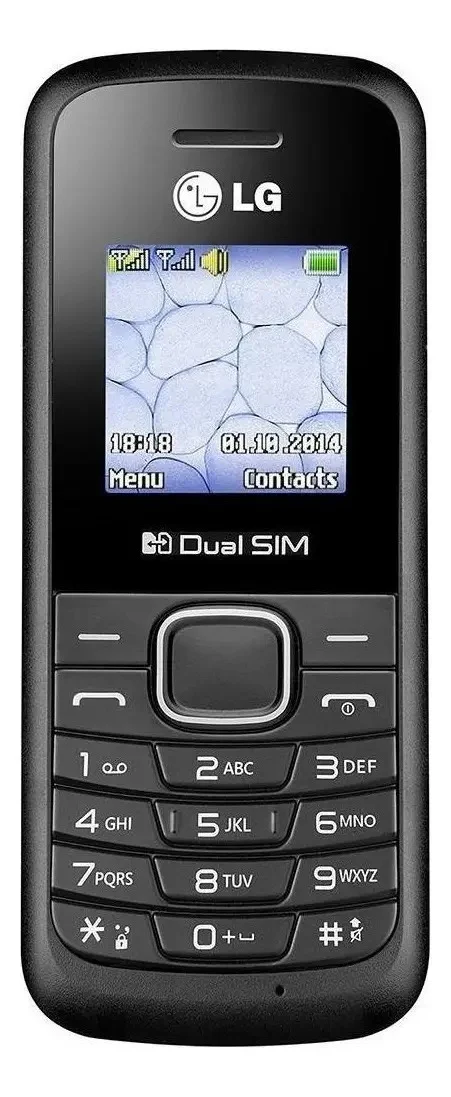LG B220A Dual SIM 32 MB preto 32 MB RAM celular simples - CHIP 2G