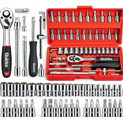 Kit Ferramentas 46 Peças Com Soquetes e Chaves Para Carro e Casa