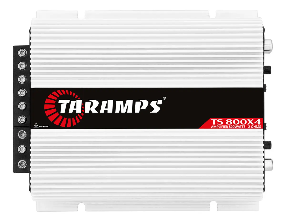 Amplificador Taramps TS 800x4 800W 4 Canais para Som Automotivo - TS 800X2 - 2 Ohmos Branco