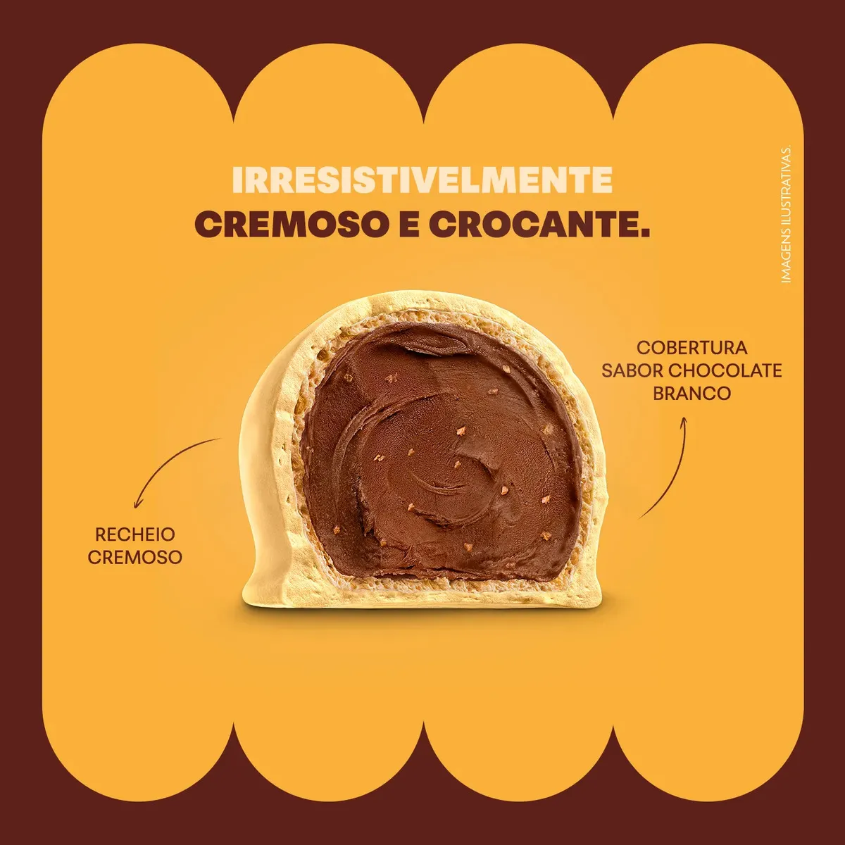 Bombom Wafer Recheado Ouro Branco Sabor - detalhes - foto 3 de 4