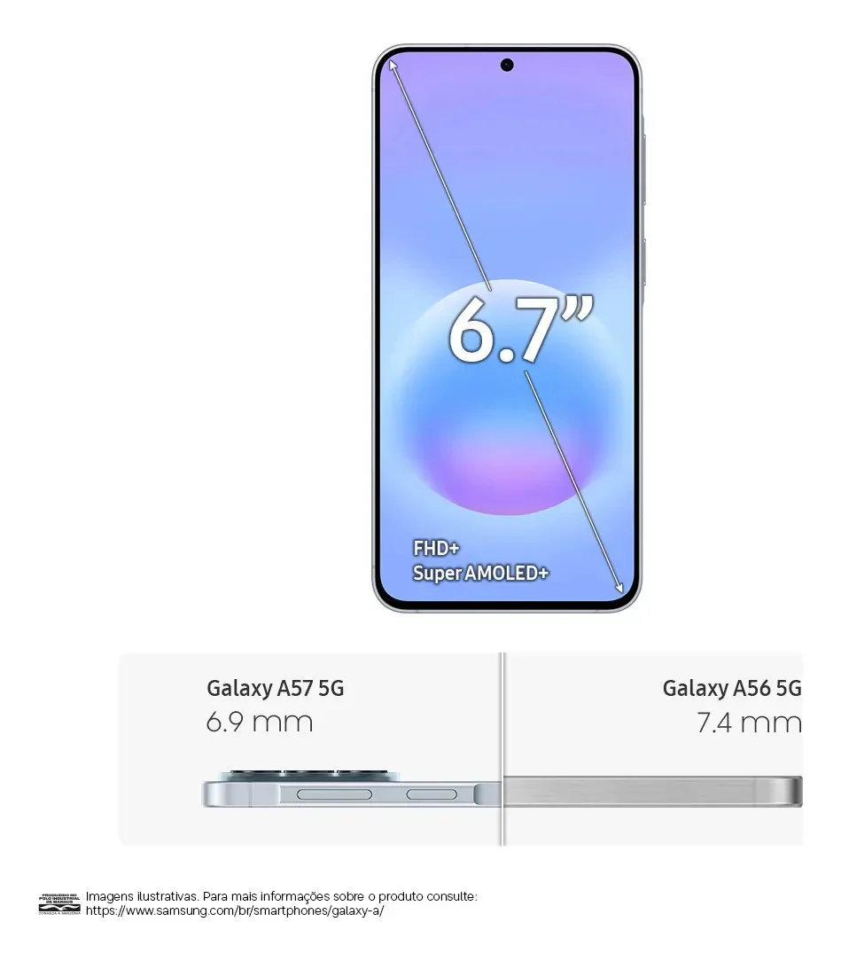 Celular Samsung Galaxy A57 5G 128GB, - outro ângulo - foto 4 de 4