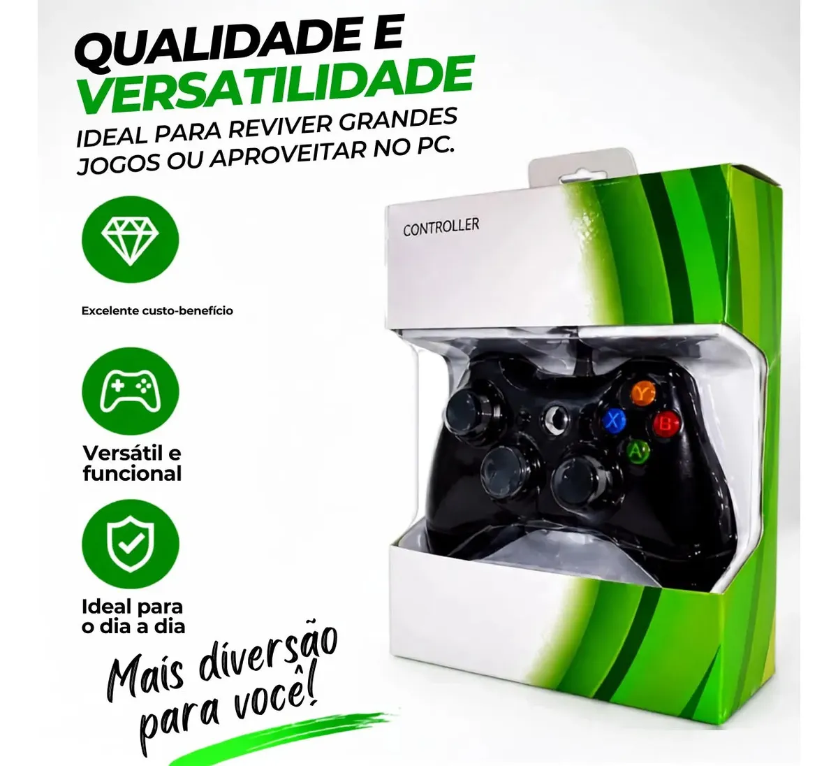 Controle Para Xbox 360 Com Fio CROWLEY - em uso - foto 5 de 5