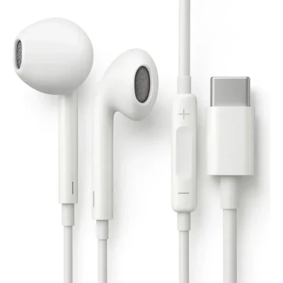 Fones De Ouvido Usb-c Tipo C Com Microfone Integrado Som Estéreo Alta Qualidade Controle De Chamadas Compatível Com iPhone 15 16 17 Android Samsung Xiaomi Motorola Conexão Direta Premium Eletric Teck