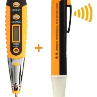 Kit Eletrica Chave Teste Digital + Caneta Detectora Tensão 1