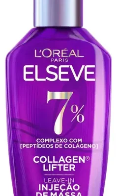 L'oréal Paris Elseve Collagen Lifter Leave-in Sérum Capilar Para Cabelos Finos Injeção de Massa com Peptídeos de Colágeno Aumenta o Volume em 61% e Encorpa os Fios por 72h 100ml