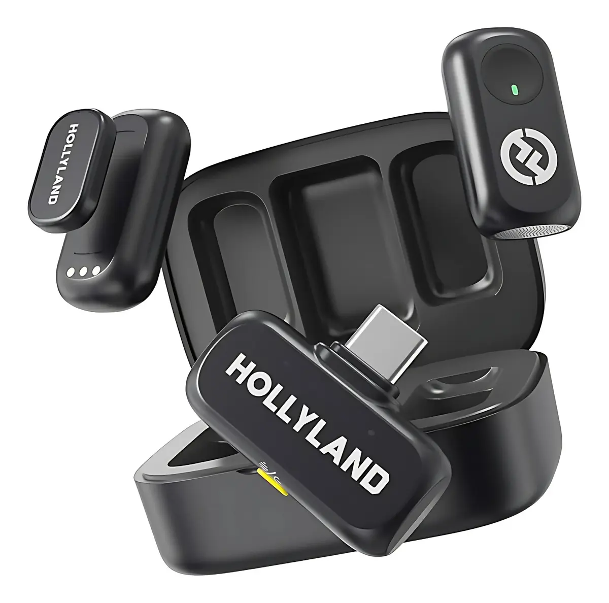Microfone Hollyland Lark A1 Duo Usb-c - vista lateral - foto 2 de 4