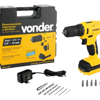 Parafusadeira Furadeira a Bateria Vonder 3/8" 12 V PFV 120 60.01.100.120