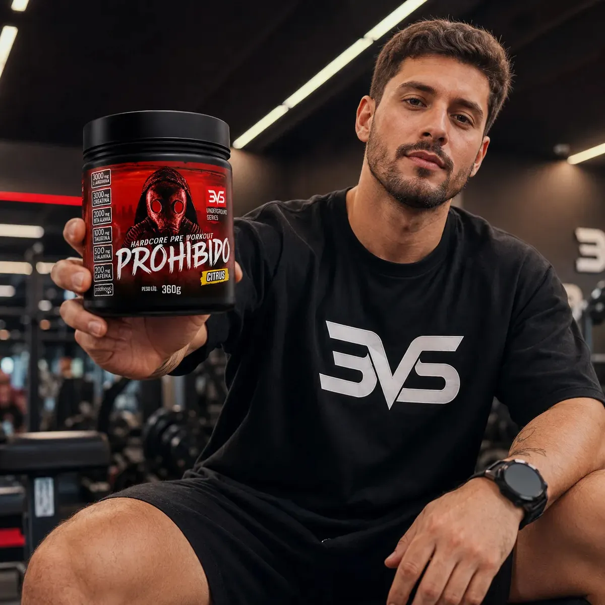Prohibido Pré Treino 360g - Sabor: 3VS - detalhes - foto 3 de 4