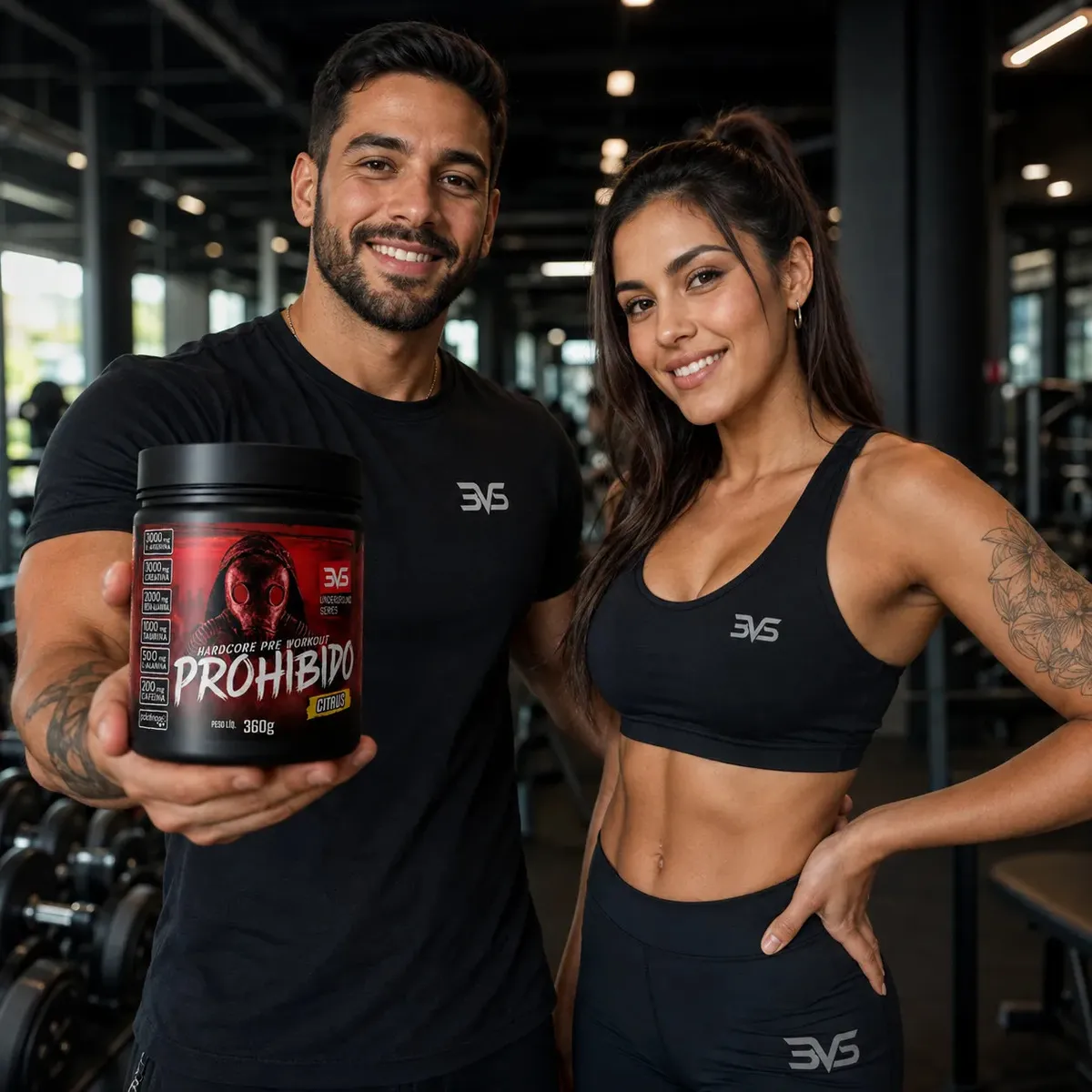 Prohibido Pré Treino 360g - Sabor: 3VS - outro ângulo - foto 4 de 4