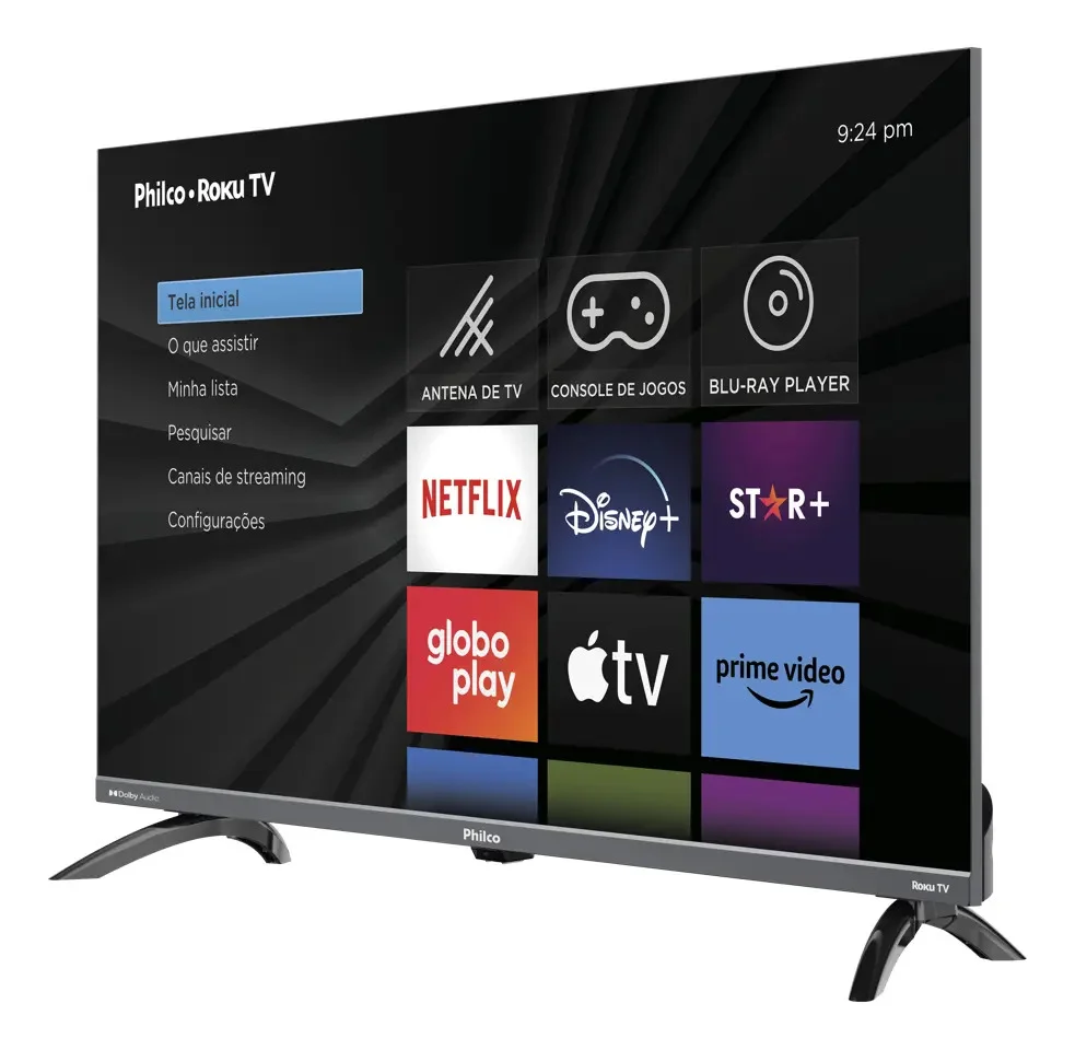 Smart Tv 32 Philco P32vik Roku Led Dolby Audio Hdr Wi-fi 110/220v - Preto