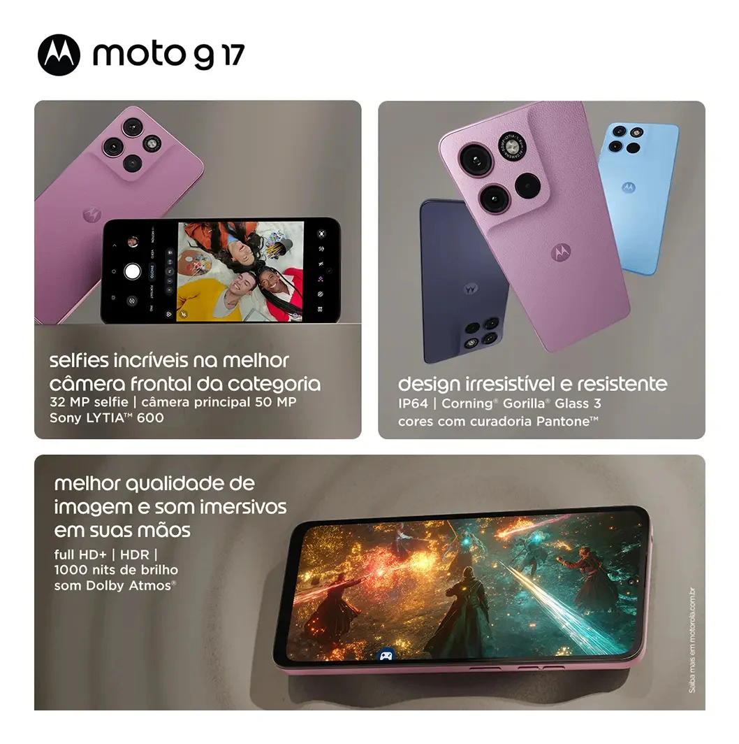 Smartphone Motorola Moto G17 4g - - detalhes - foto 3 de 4
