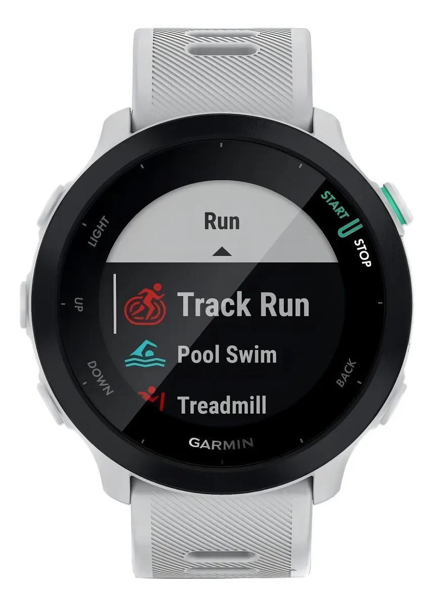 Smartwatch Garmin Forerunner 55, Tela LCD - vista lateral - foto 2 de 4