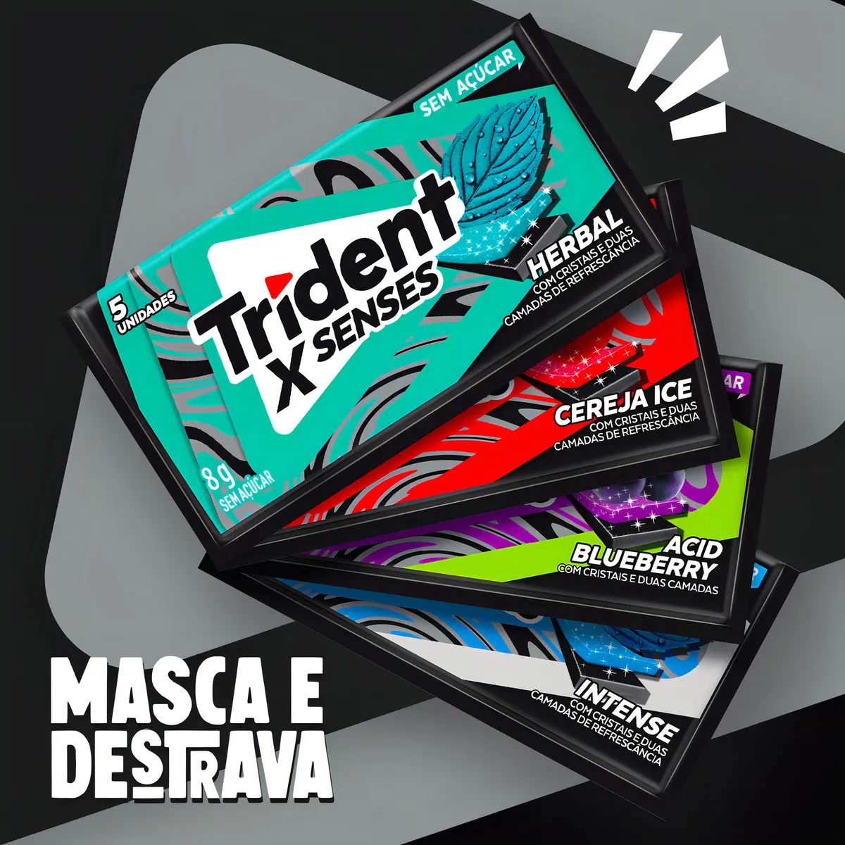 Trident Chiclete Sabor Herbal Sem Açucar - outro ângulo - foto 4 de 4