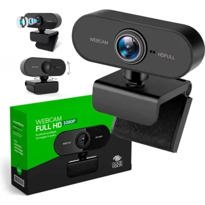 Webcam Camera Full Hd Zoom 1080p 360 Graus Videoconferencia Streamcam Web Cam Entrada Usb 2.0 Com Microfone- GoodVision